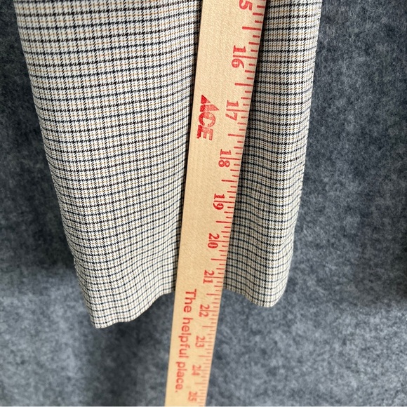 THEORY Treeca Pants Check Viscose Slim Cropped Mid Rise Yellow Plaid Size 6 - Picture 8 of 12